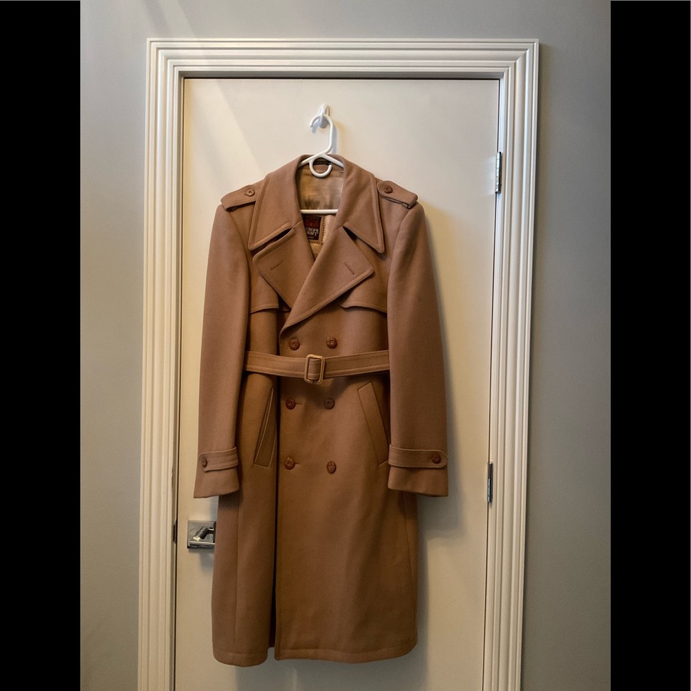 Vintage men’s exclusive Europe craft import double breasted wool coat- Poland
